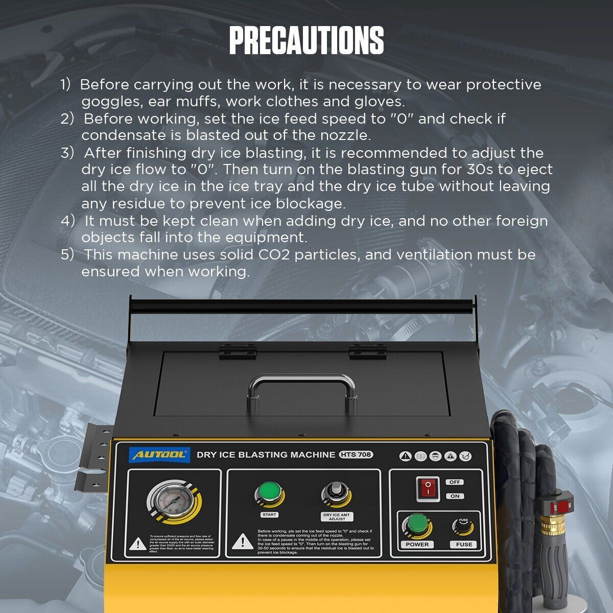 Dry Ice Blasting Cleaner Dry Ice Blaster Machine For Car Ships Aviation Cleaning