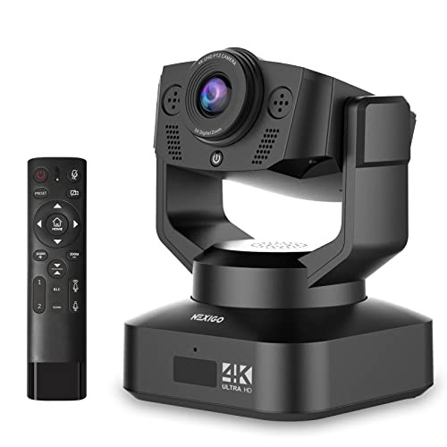 NexiGo N990 4K PTZ USB Webcam 5X Zoom Dual Mic Video Conference