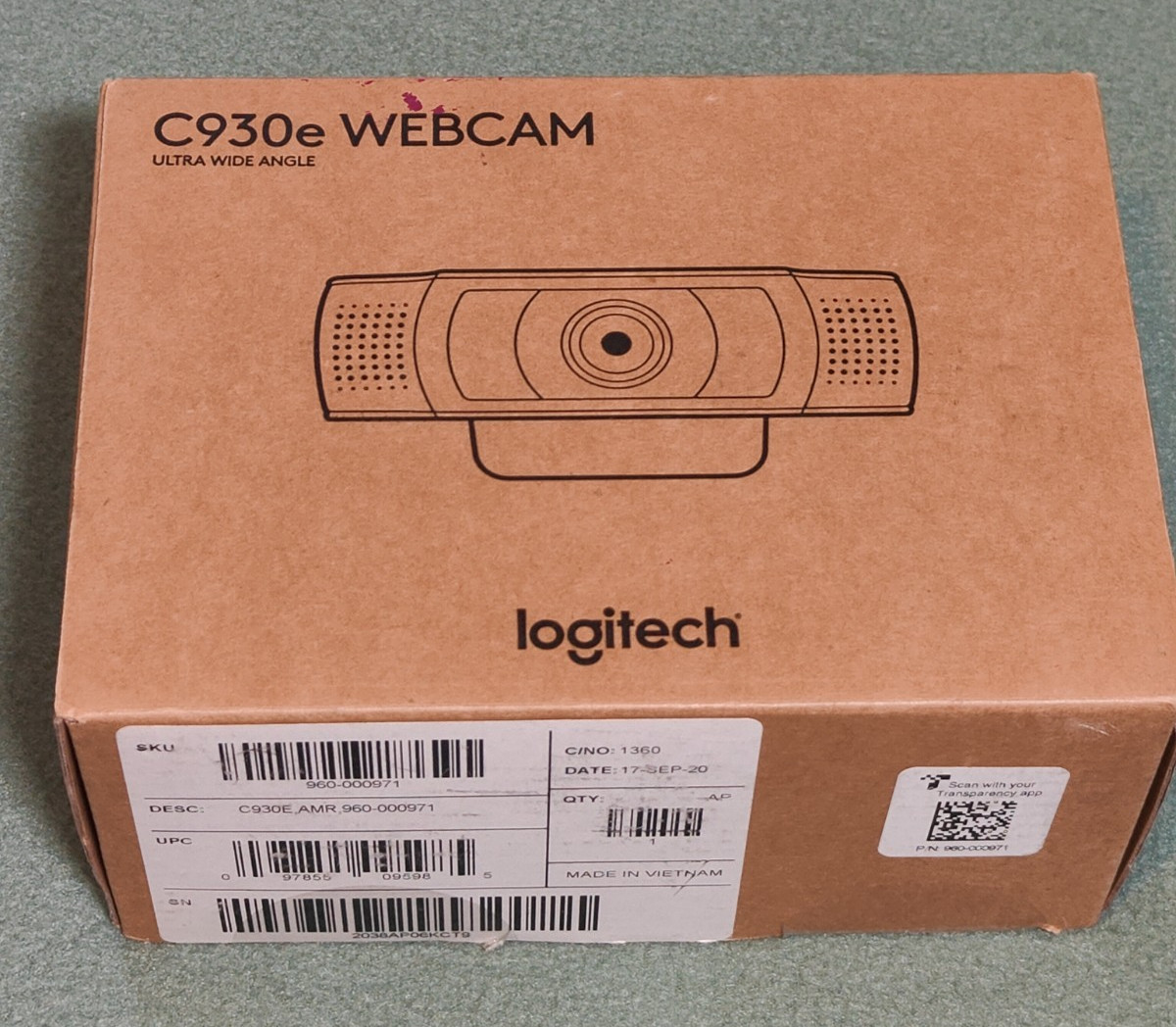 Logitech C930e Business Webcam Full HD 1080p/30fps New Open Box