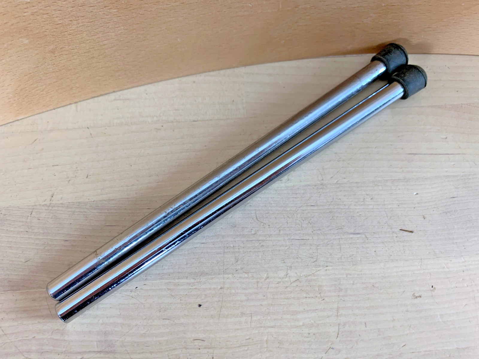 Disappearing Bass Drum SPUR ROD Replacement Leg Parts 3/8" Diam Pair 70s 80s Vtg