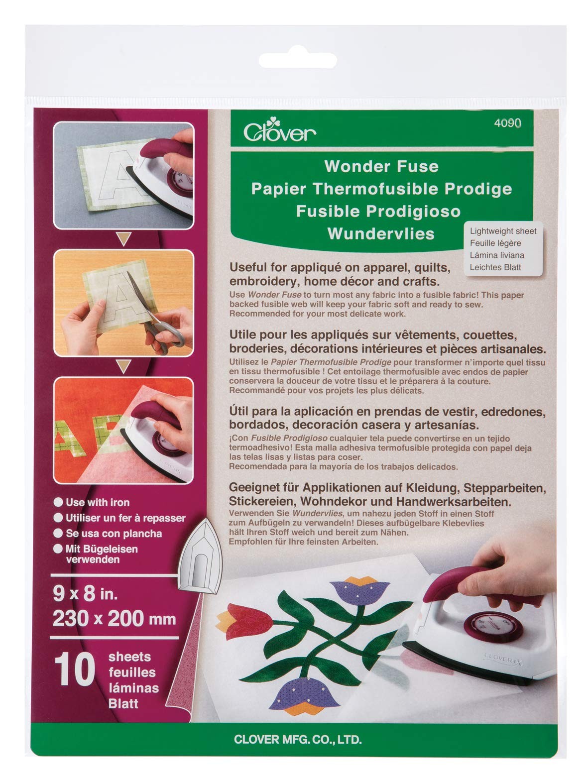 Clover Wonder Fuse Notion, White, 9" Height