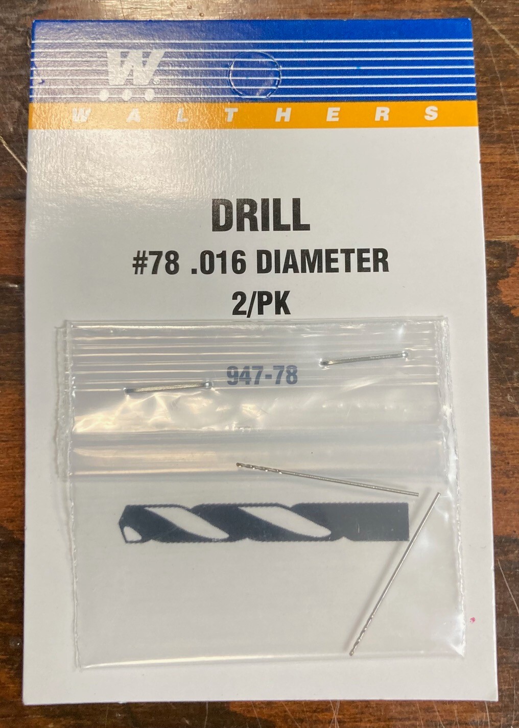 Walthers Hobby Tools:  Drill Bits (pack of 2) .016"  #78  947-78