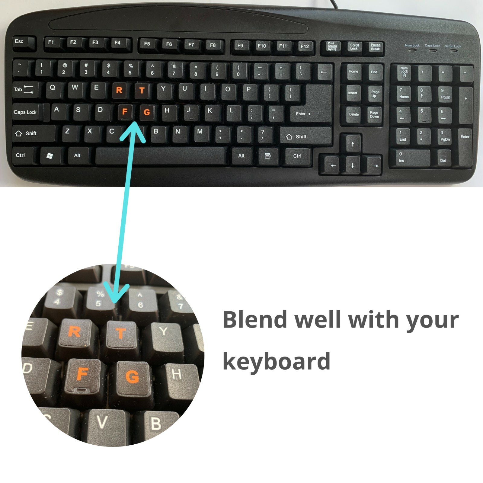 2PCS English keyboard stickers Waterproof Replacement Computer Laptop Keyboard
