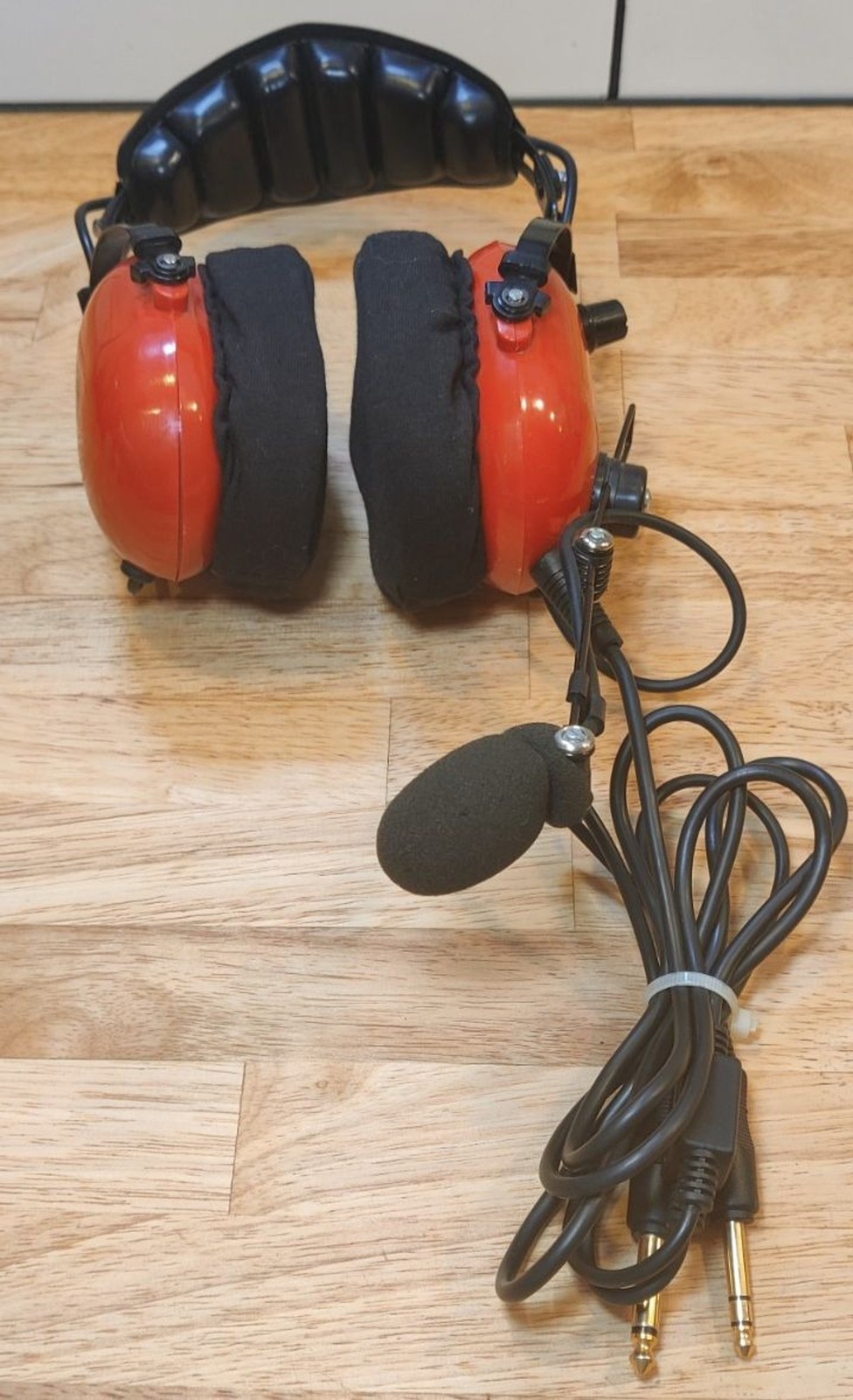 Softcomm Red Baron C-40-10 Aviation Headset Dual GA Plugs Pilot Gear - Untested