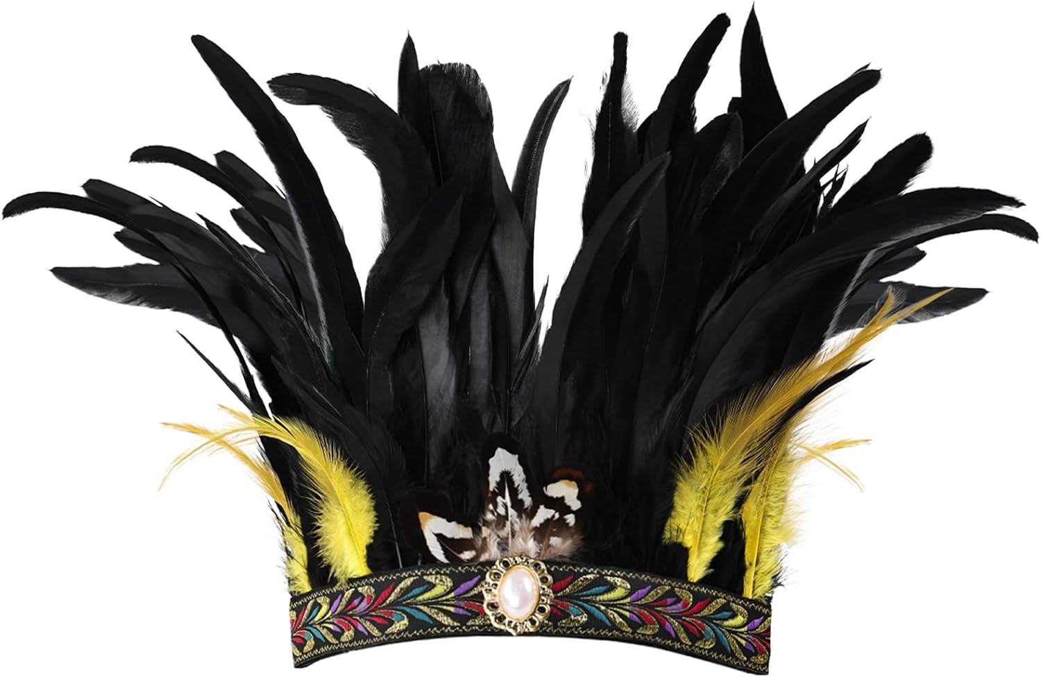 Peacock Feather Fascinator Decorative Feather Headpiece Crown Headdress Costume