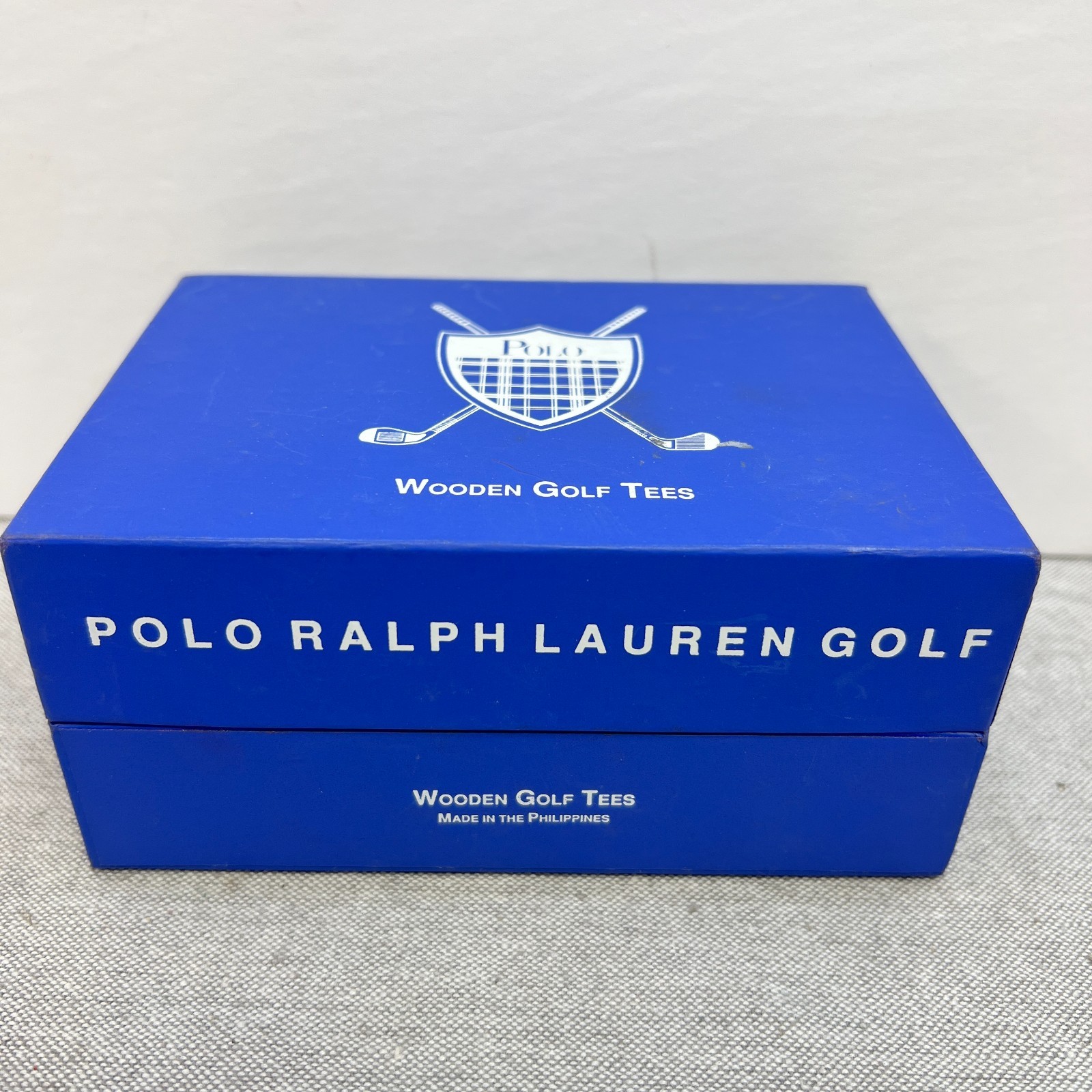 Vintage Polo Ralph Lauren Golf Tees Box of 24 Wooden Multicolored Logo Tees NOS