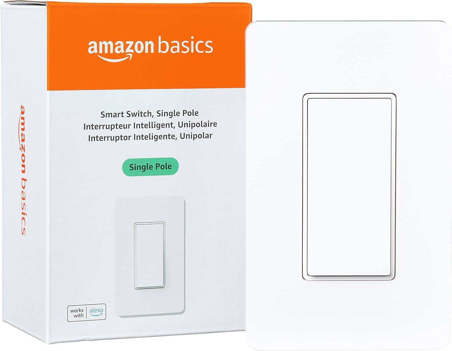 Smart Light Switch, Single Pole, Works with Alexa Only, Voice Control, Schedule,