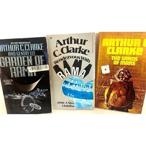 Arthur C. Clarke SciFi Books: Garden Of Rama Rendezvous With Rama Sands Of Mars