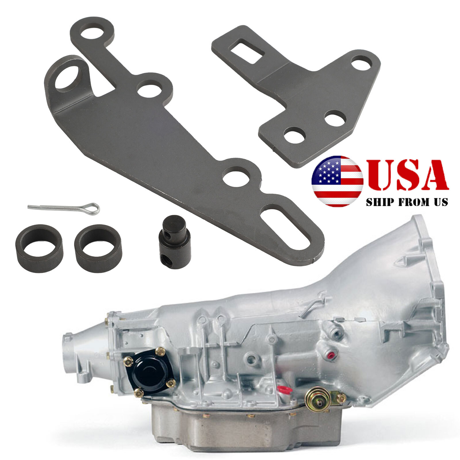 B&M Automatic Transmission Shifter Cable Bracket Kit 35498 For GM TH400/TH350