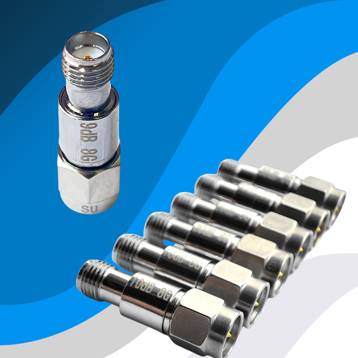 OEM RF SMA 10db Male to SMA Female Coaxial RF Attenuator DC 8GHz 1-50dB Constant