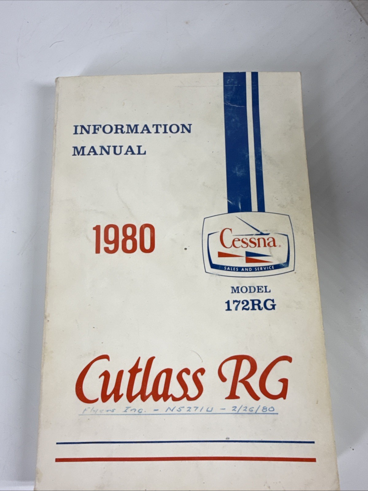 Cutlass RG Model 172RG 1980 Information Manual Cessna