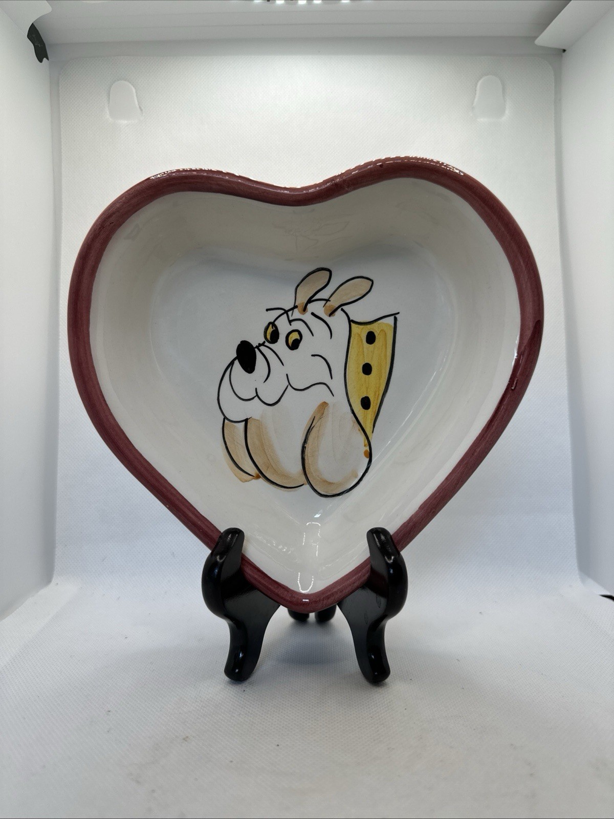 Disney Aristocats Napoleon Heart Shaped Ceramic Bowl Made In Portugal