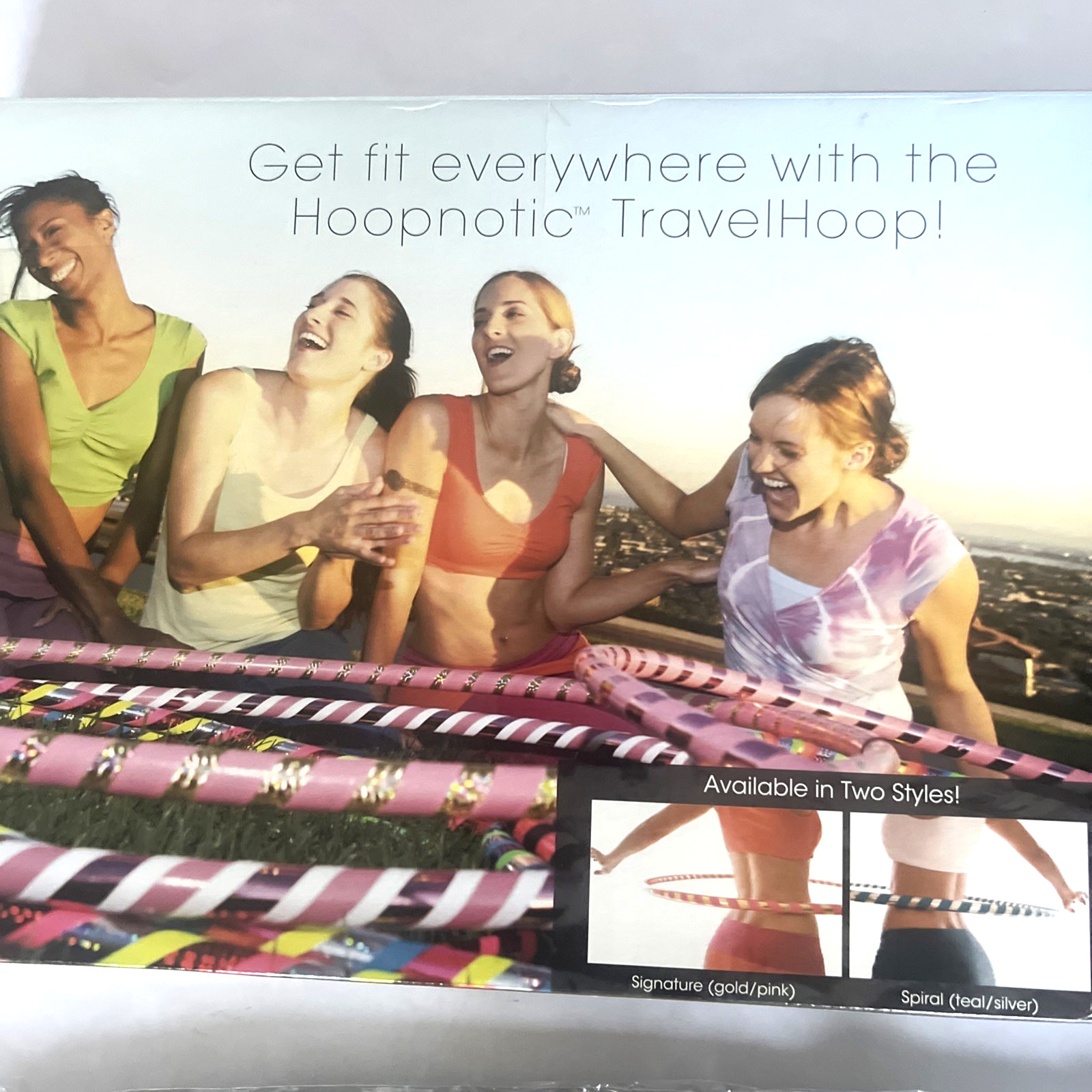 New in Box Hoopnotic Travel Hoop Exercise Kit w Instructional Video & Travel Bag