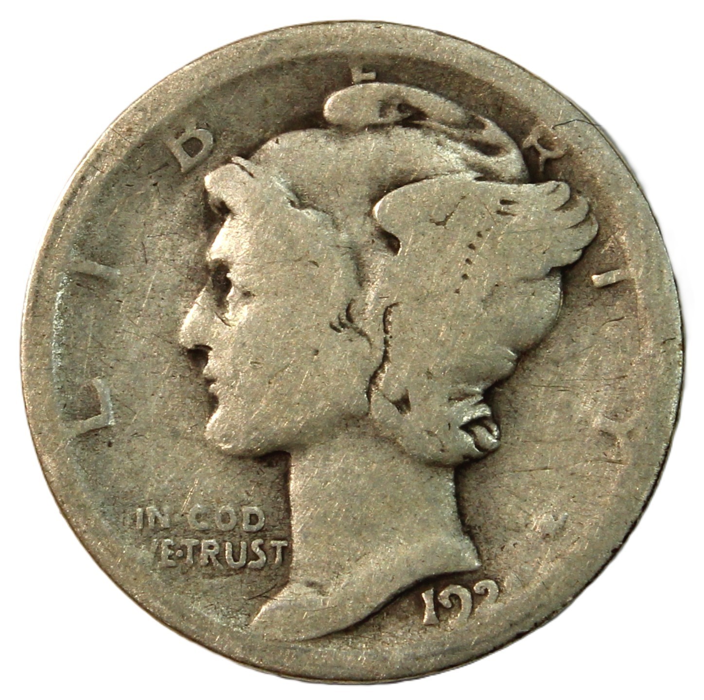 1921-D 10C Mercury Dime- Choice VG - SMH 1452