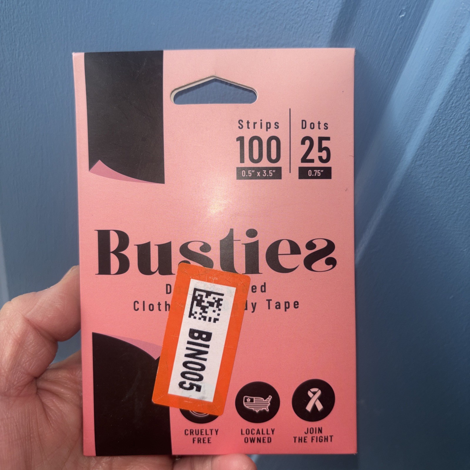 Busties Double Sided Clothing & Body Tape 100 Strips 25 dots - New in Sealed Pac