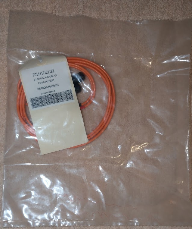FIBER OPTIC CABLE PATCH CORD 4FT  (F011417121197) (ST-STD-M-4-C-OR-ADI)
