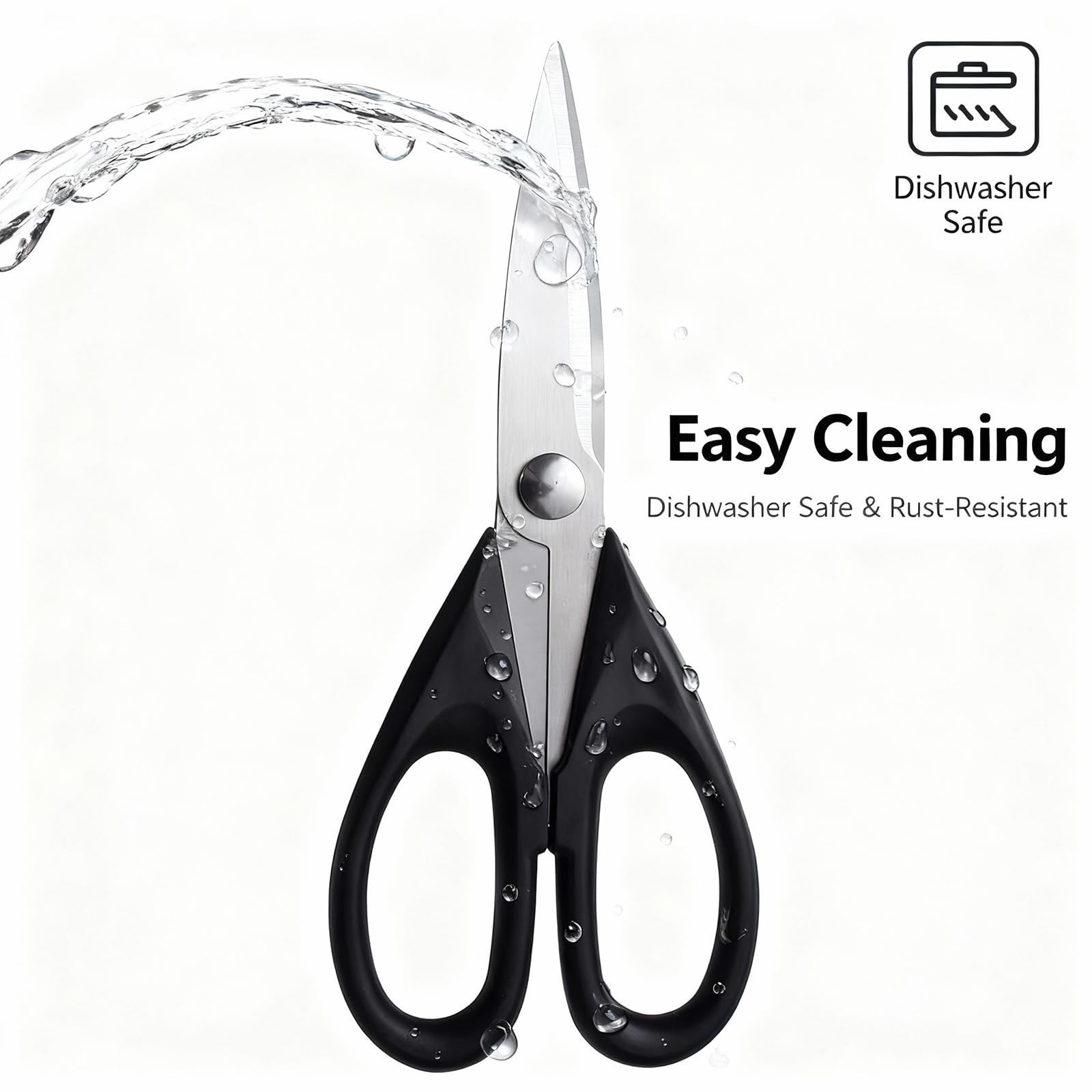 LifeVoltivus Multipurpose Kitchen Shears, 8.7" Professional Heavy-Duty Silver