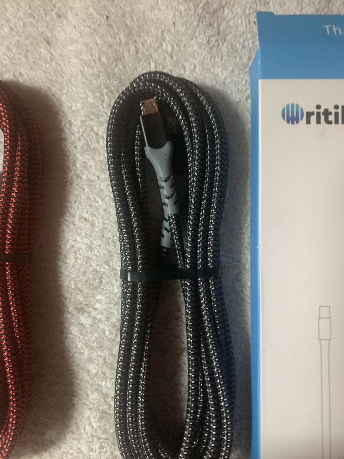 PS4 Controller Charger Charging Cable – 2 Pack 10FT Nylon Braided Micro USB 2.0
