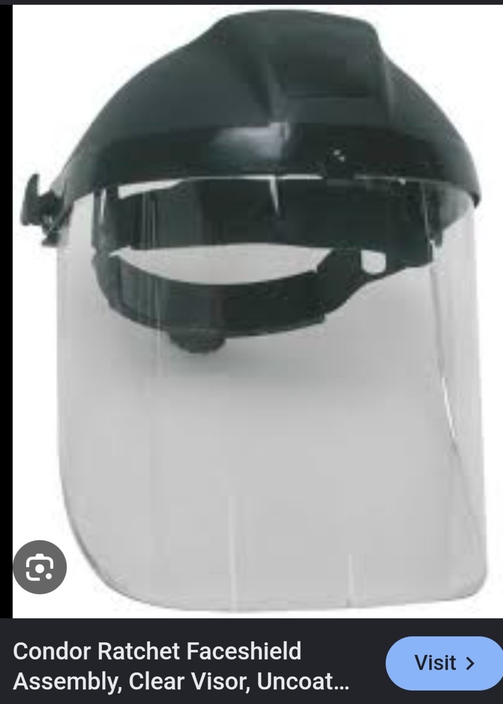 Condor Black Ratchet Adjustable Headgear Visor Assembly Kit 2AAV4
