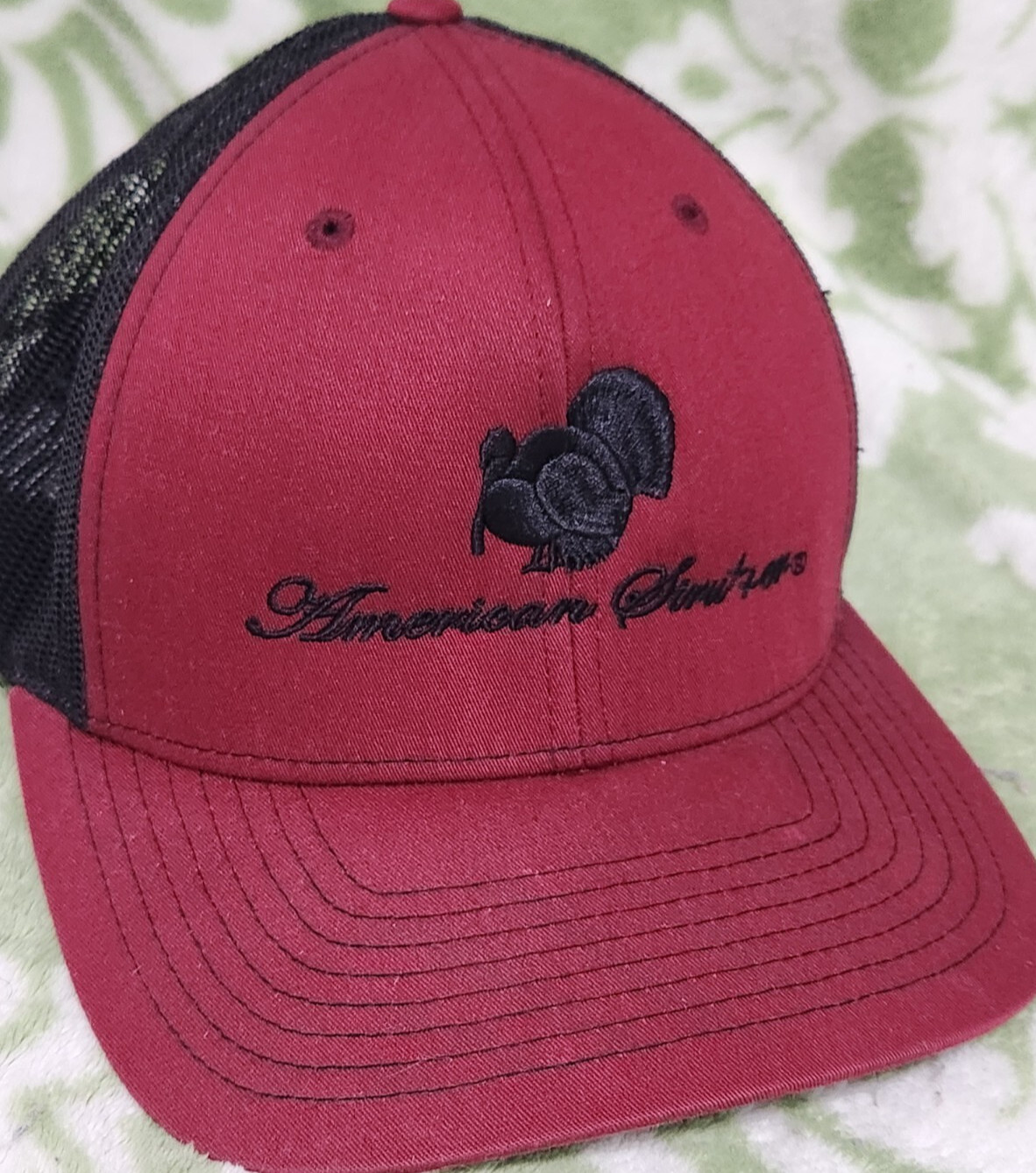 American Strutter Outfitters Turkey Mesh Trucker Hat Cap Snap-back  vent sides