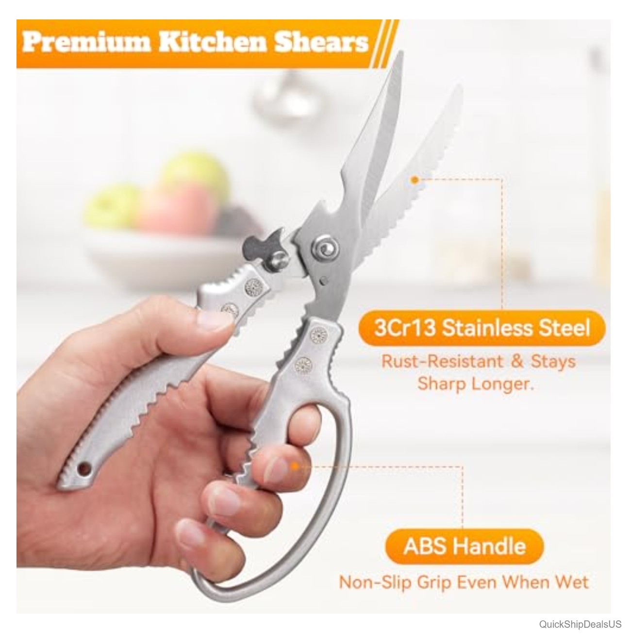 Heavy Duty Kitchen Scissors, Poultry Shears for Meat, Chicken, Bone, Turkey, ...