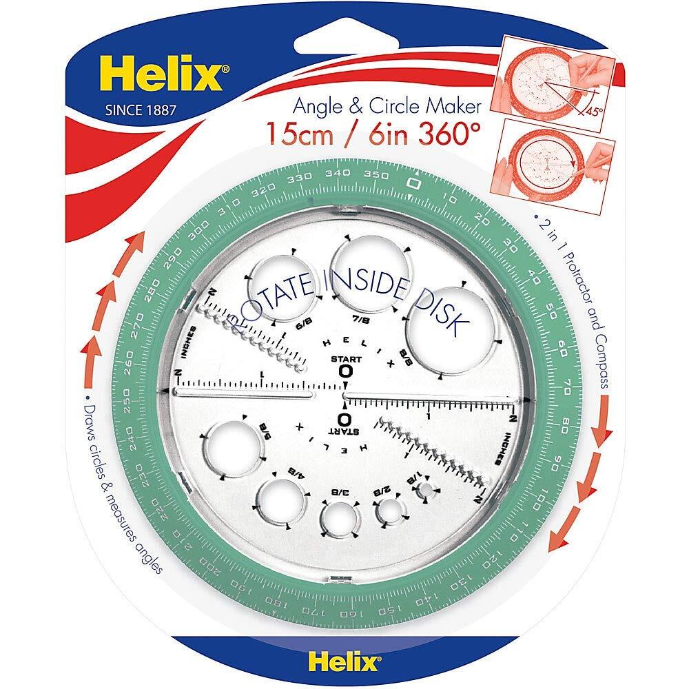 Angle and Circle Maker with Integrated Circle Templates 360 Degree 6 Inch / 1...