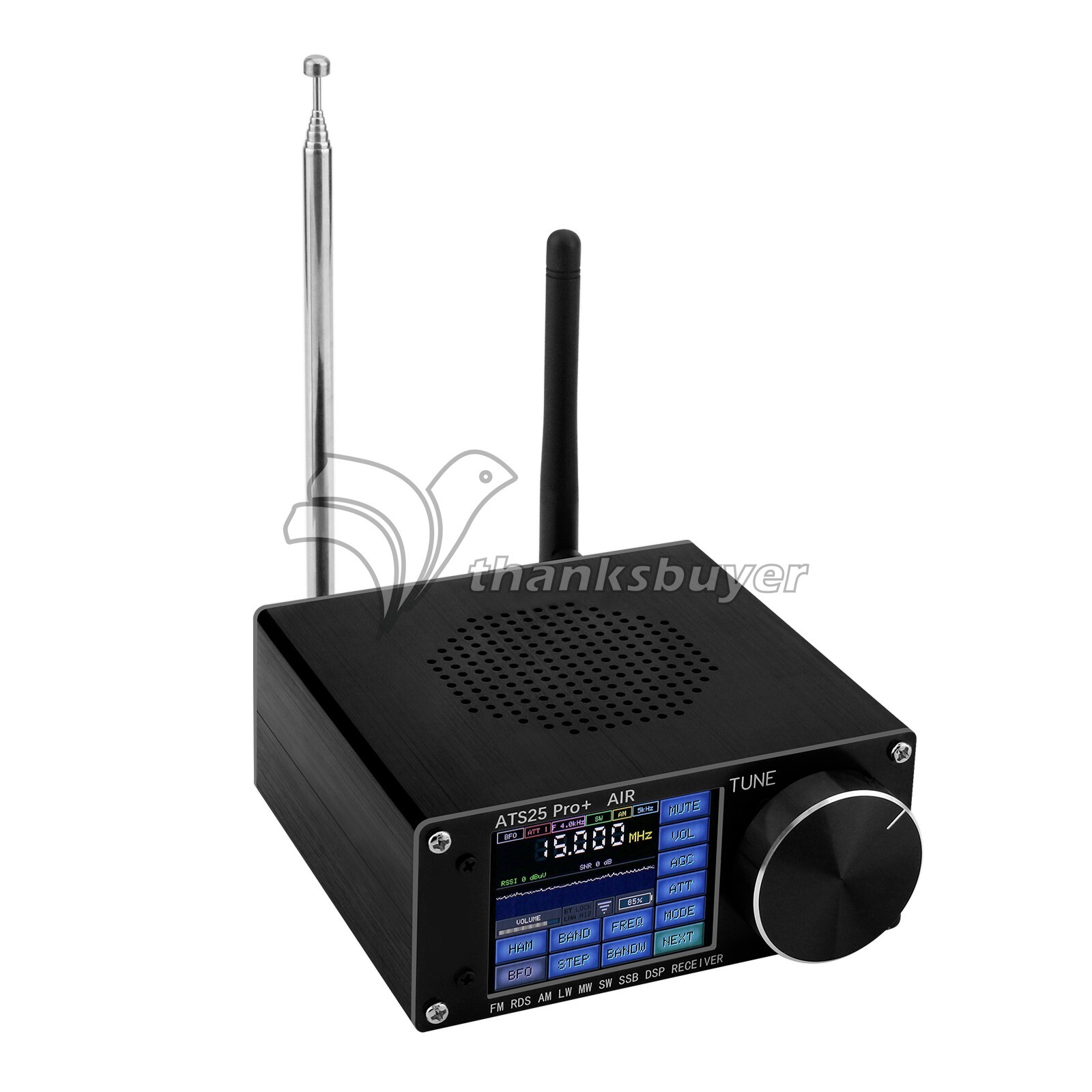 HAMGEEK ATS25 Pro+ FM SW SSB MW LW AIR SDR Receiver Aviation Band Receiver USA