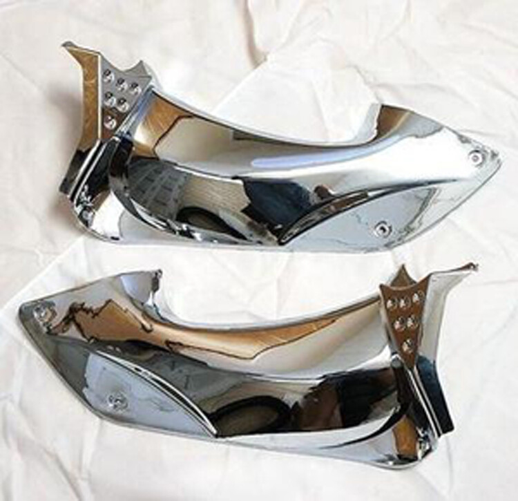 Mutazu Chrome Ram Air Dash Covers for Kawasaki 06-11 Ninja ZZR1400 ZX-14R