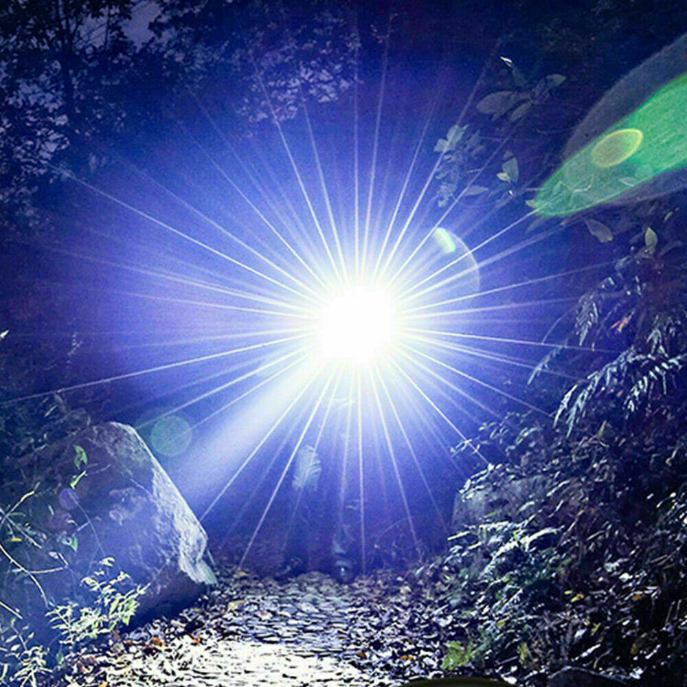 4x COB LED Torch - USB Rechargeable, Zoomable, Tactical Mini Flashlight Lamp