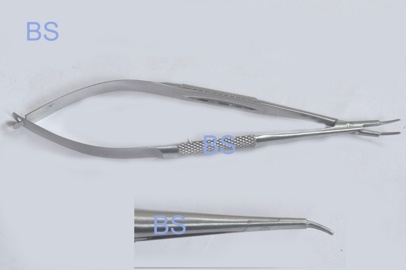 SS Steel Barraquer Needle Holder English model curved 11 mm long Ophthalmic NEW