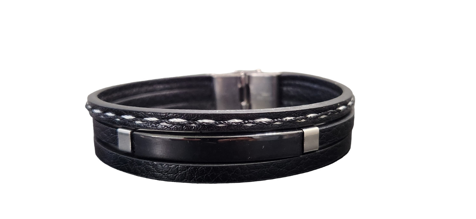 Men Layered PU Leather Bracelet.New