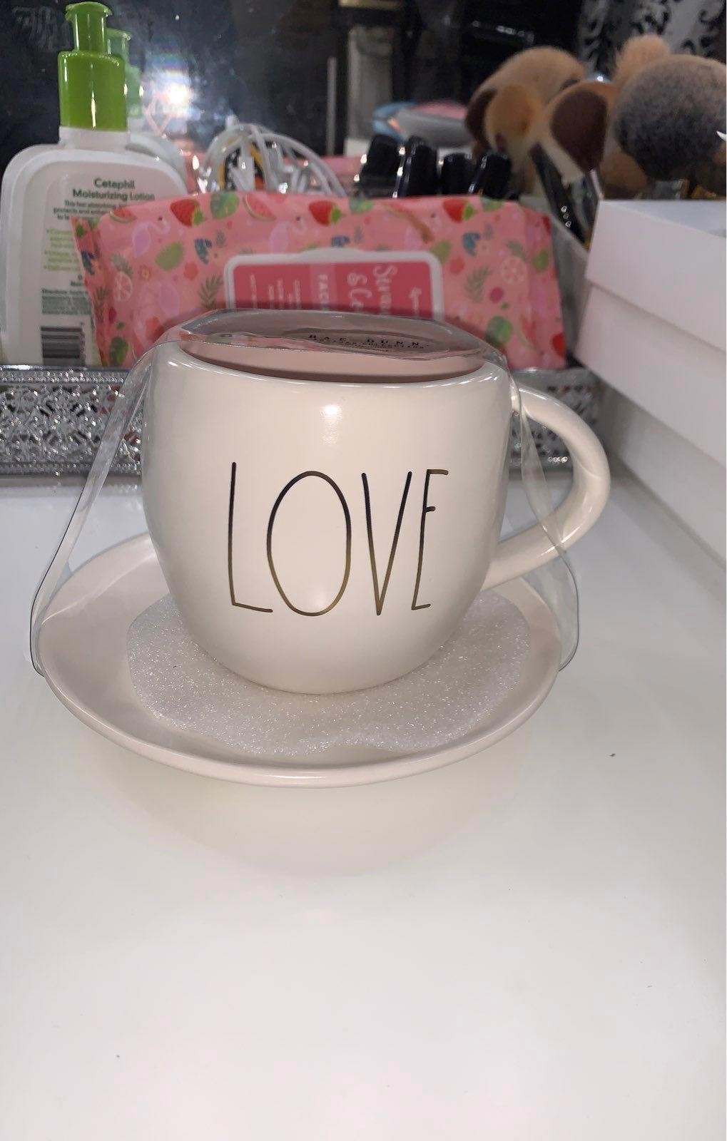 Rae Dunn Love cup with saucer