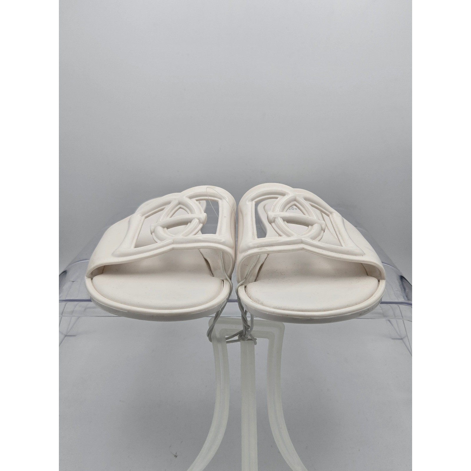 Shade & Shore Neida White Geometric Cutout Slide Sandals Womens Size 11 NEW