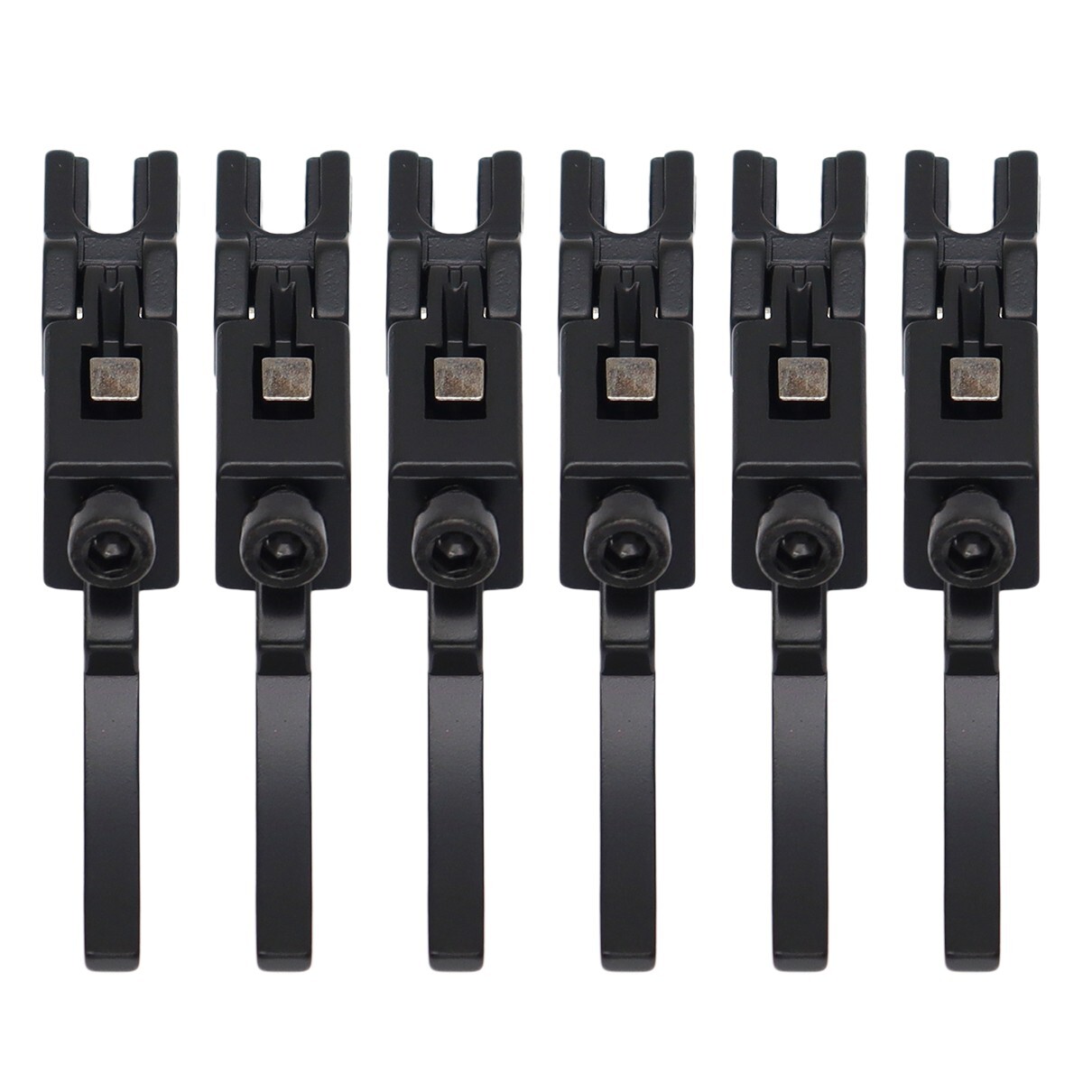 6Pcs Metal Electric Guitar Double Locking Systyem Tremolo Bridge Saddles Black