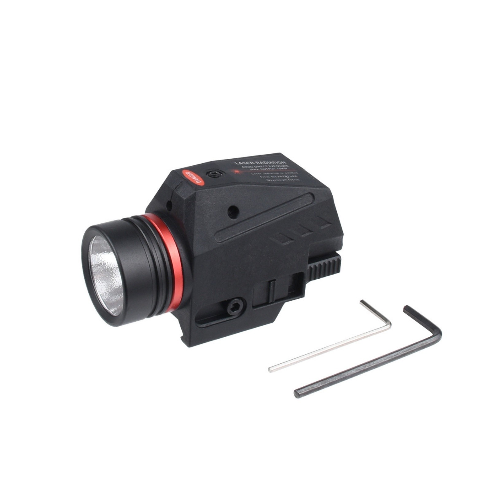 Tactical LED Weaponlight Red Laser For 20mm Rail 150 Lumens Adjustable Metal