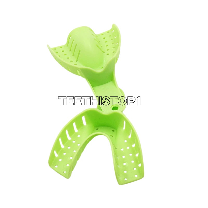 10 Pcs Autoclavable Dental Plastic Impression Trays Central Denture Disposable