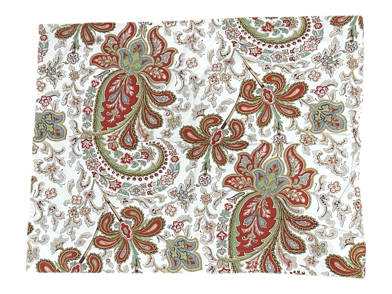 2014 Pottery Barn Caesarea Paisley Organic Cotton Standard Sham Envelope Closure