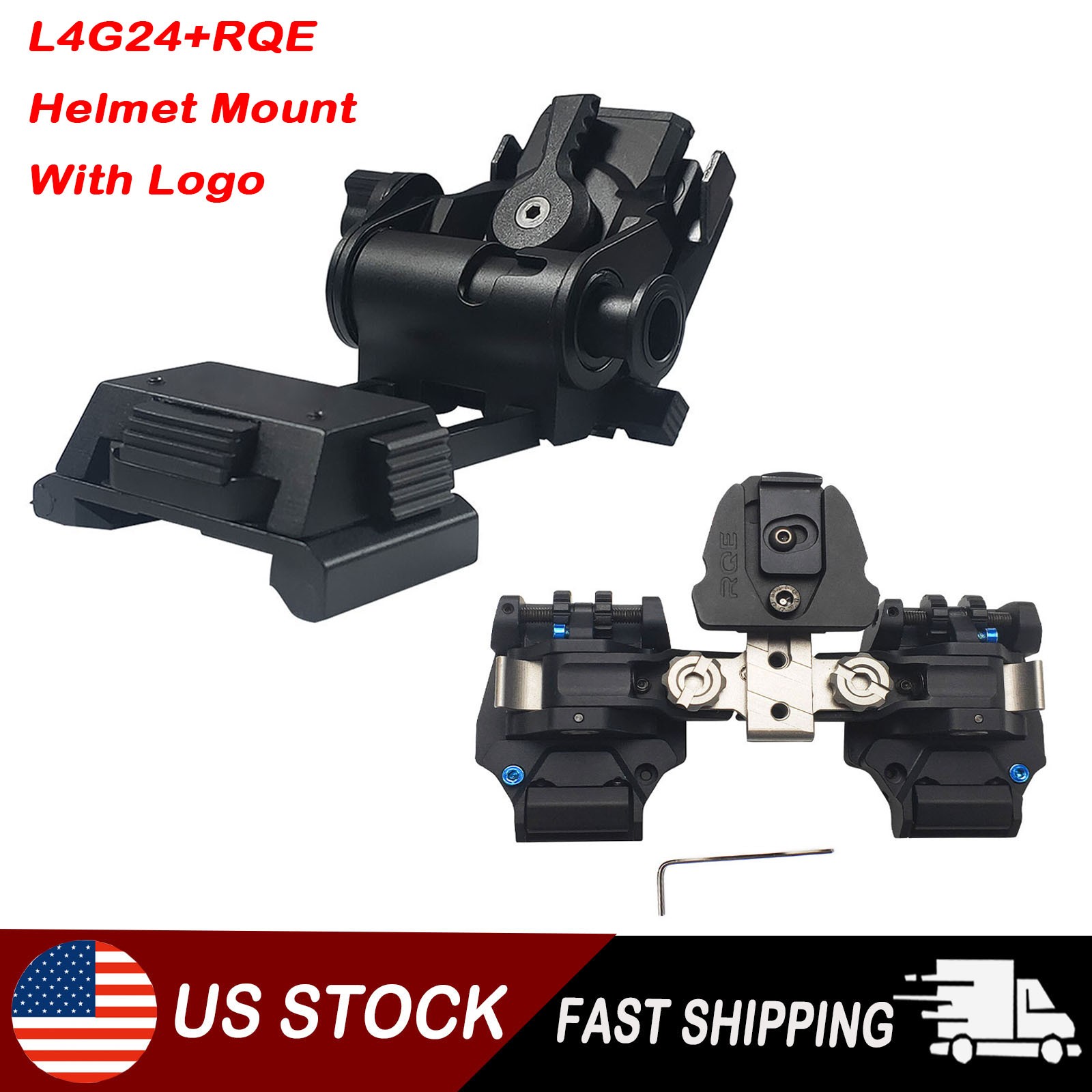 Metal RQE Universal Dual Bridges NVG Mount+L4G24 for PVS14 MUM DVO MINI-NSEAS US