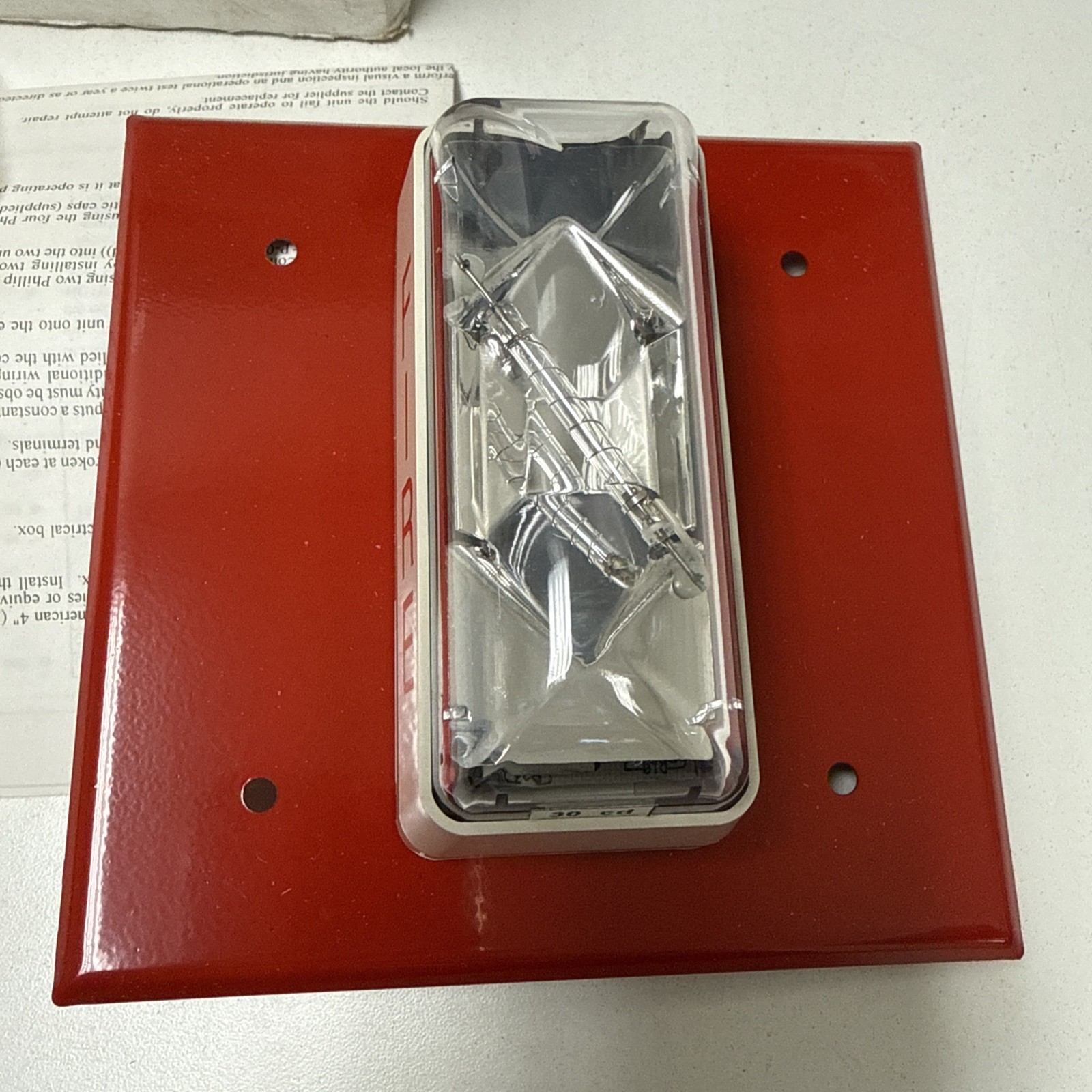 EST 405-3A-T Edwards Strobe/StroboScope with Terminals, 24V DC, Red NOS