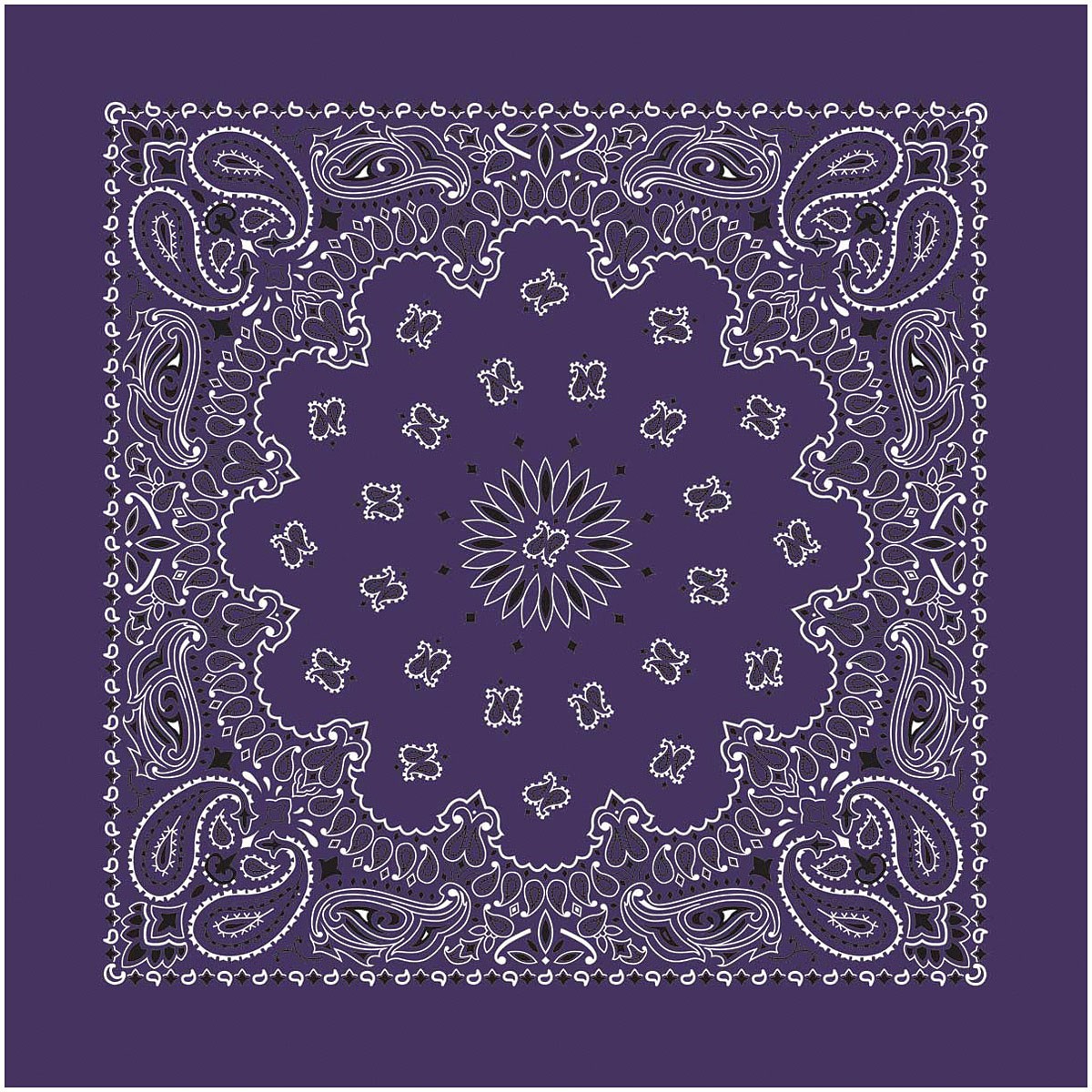 Carolina Manuf USA Paisley Plum Bandanas - Stylish, Versatile 22" Cotton