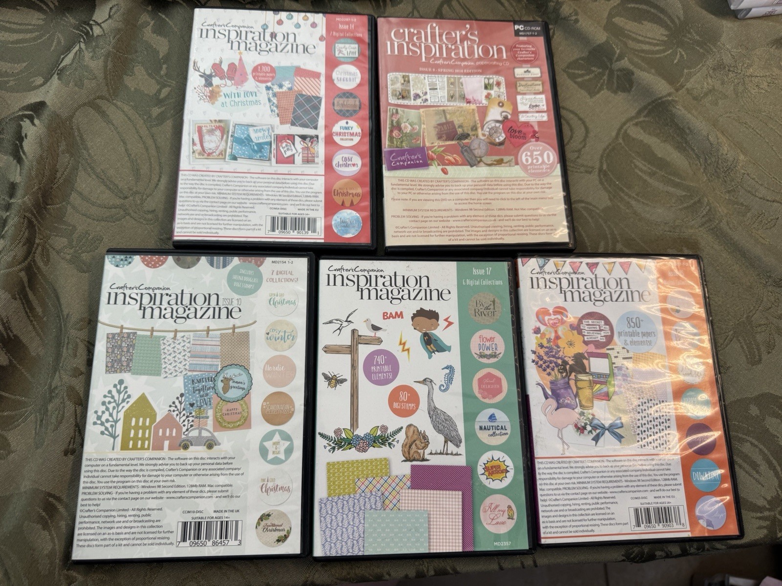 Crafters Companion Inspiration Magazine Digital Collections CD Rom 5 Discs