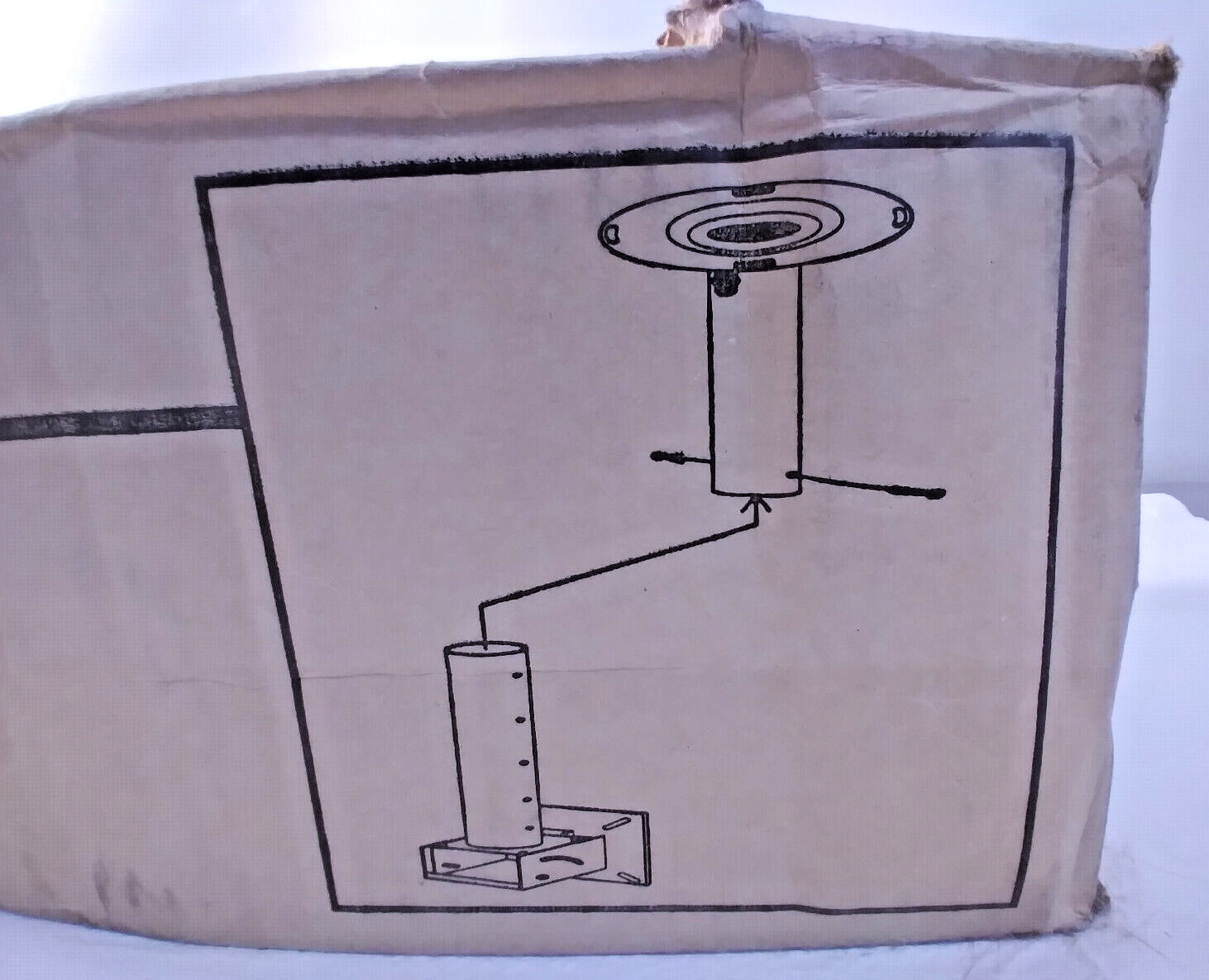 Ceiling Mount Pole for LCD/PVM, Adjustable from 19" to 35"