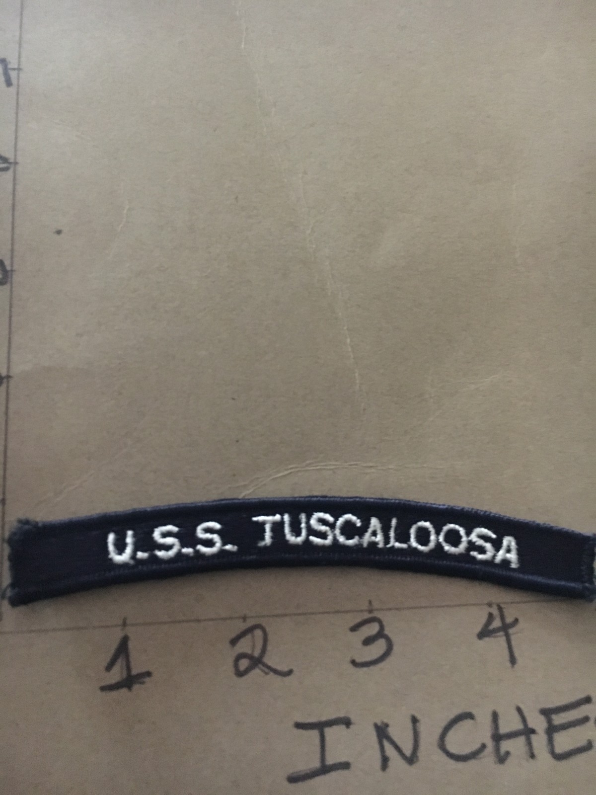 US NAVY SHOULDER STRIP TAB *** rocker *** Patch USS Tuscaloosa