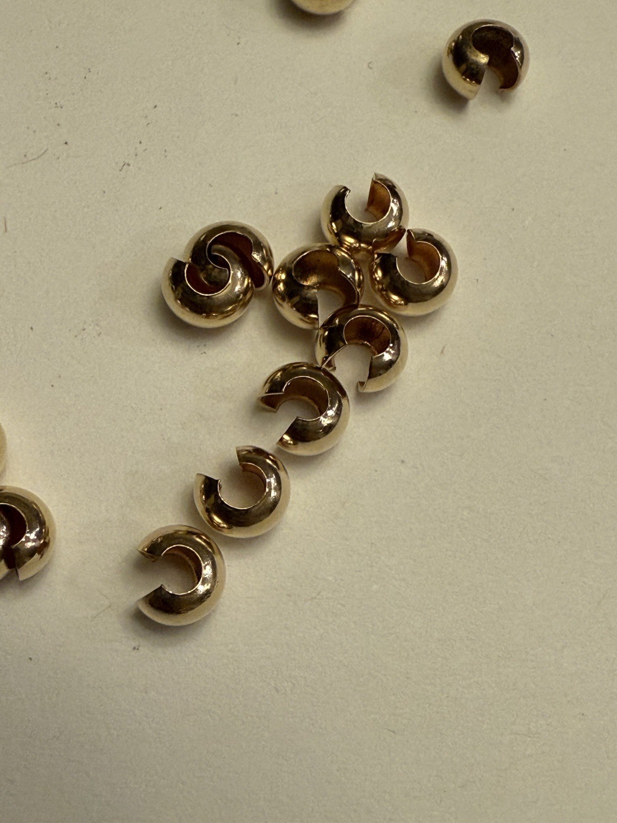 4mm Crimp covers,14kt gold filled 20pcs