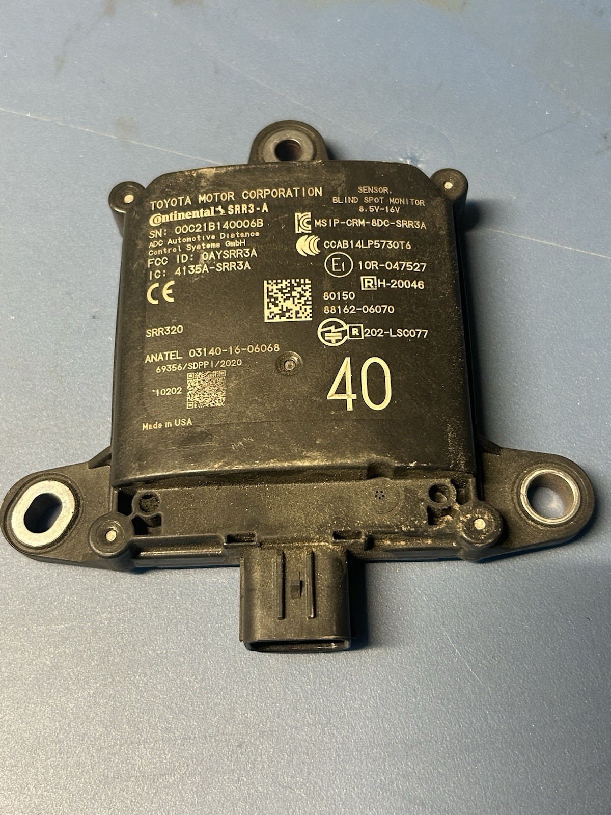 2020-2024 LEXUS ES250 ES350 BLIND SPOT MONITOR SENSOR MODULE OEM 88162-06070