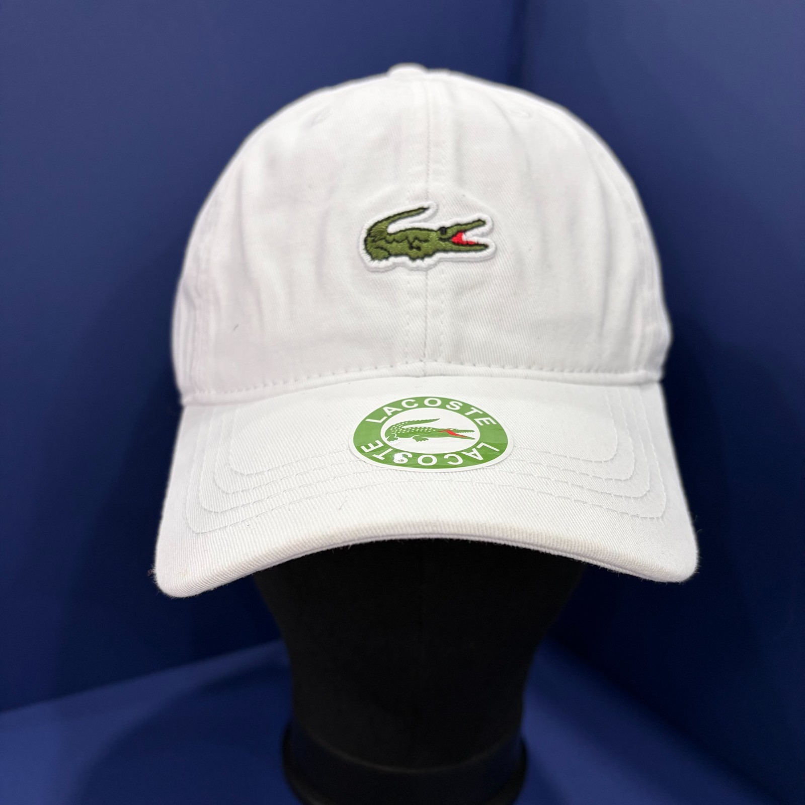Lacoste men's crocodile embroidered white baseball cap casual hat