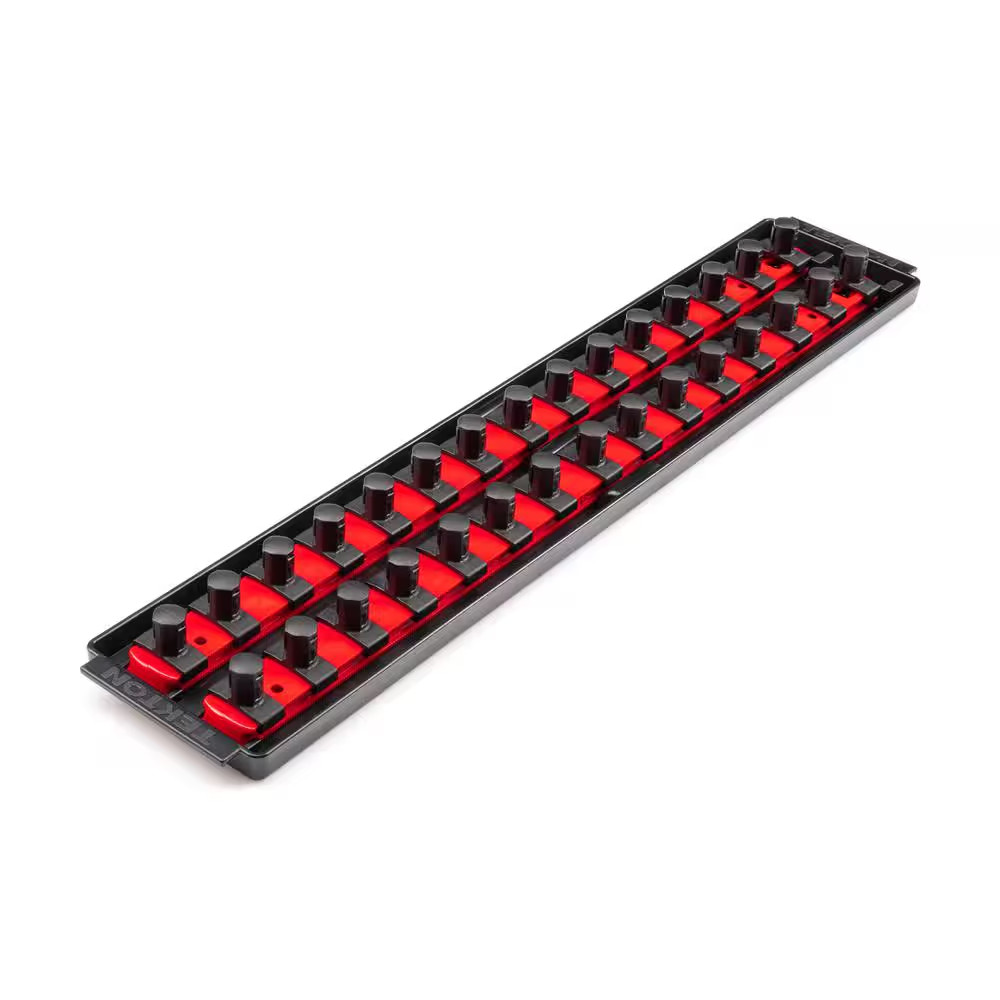1/2 In. Drive 2-Rail Socket Organizer Set, Red (30-Tool)