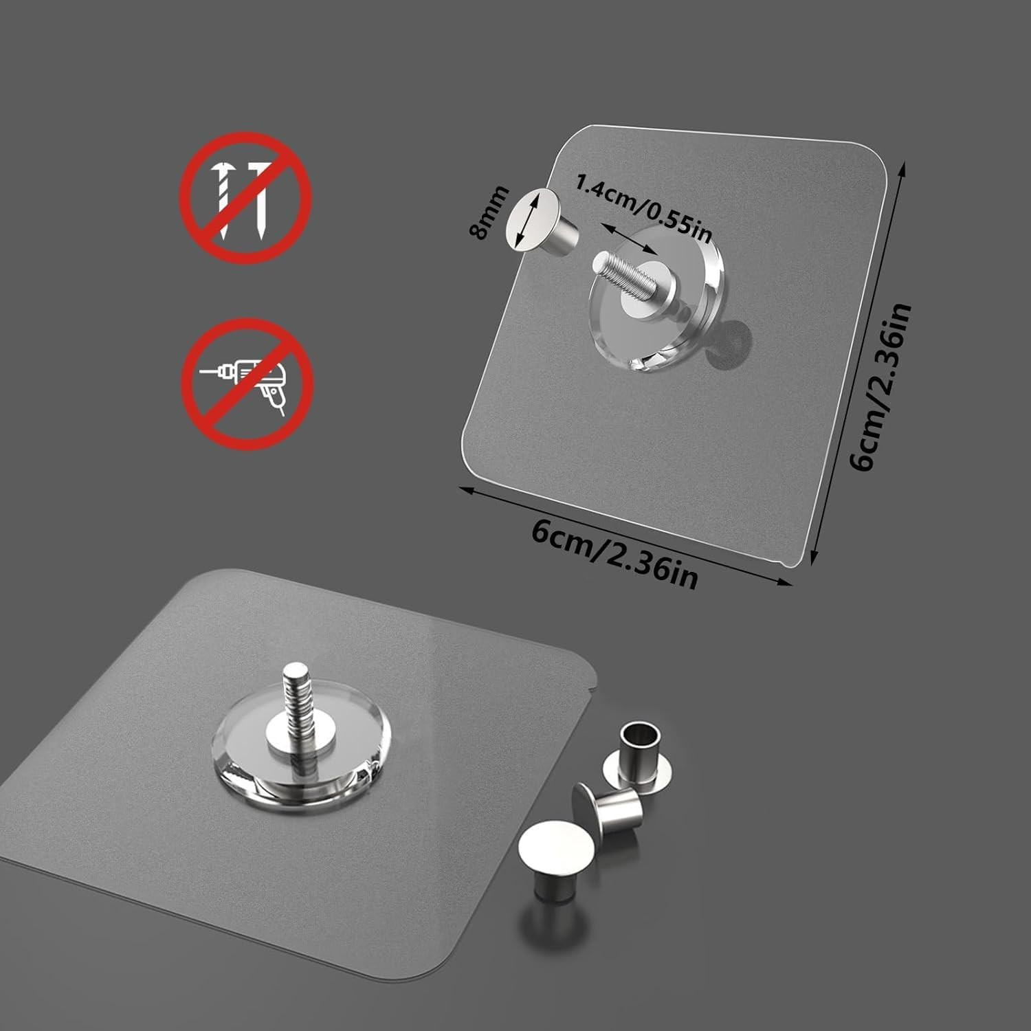 14 Pack Adhesive Wall Hooks, Wall Hangers without Nails, No Damage Picture Hooks