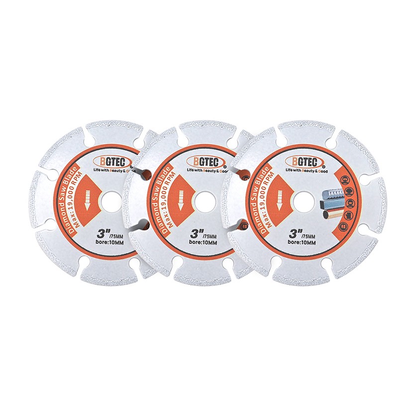 Diamond Cutting Disc Menatl Saw Blade 3''/75mm for Steel Pipe Rebar Mental BGTEC