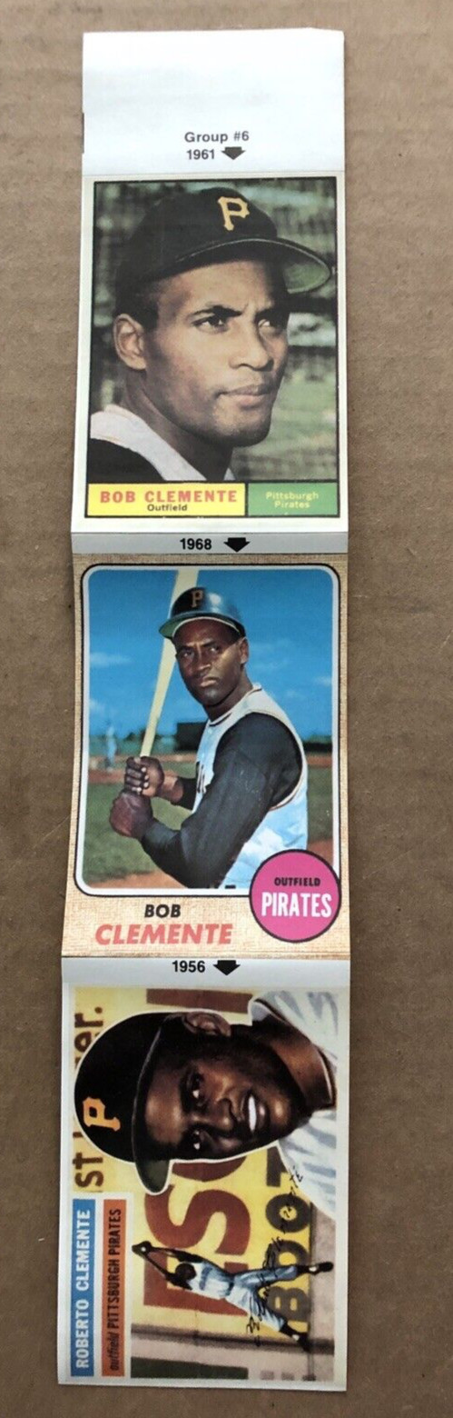Vintage BOB ROBERTO CLEMENTE Pittsburgh Pirates Baseball Card Stickers Group #6